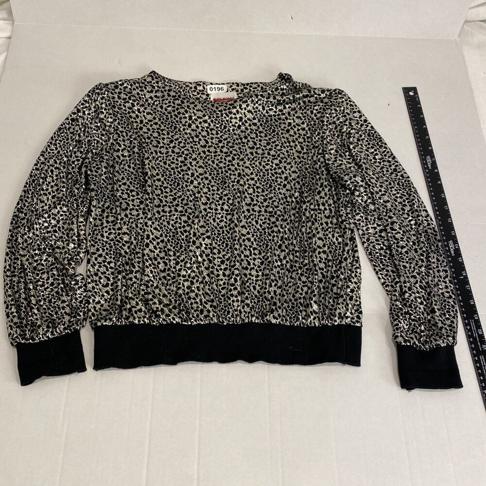 Judy Bond Vintage Metallic Animal Print Pullover Top L/xl 16 mobwife